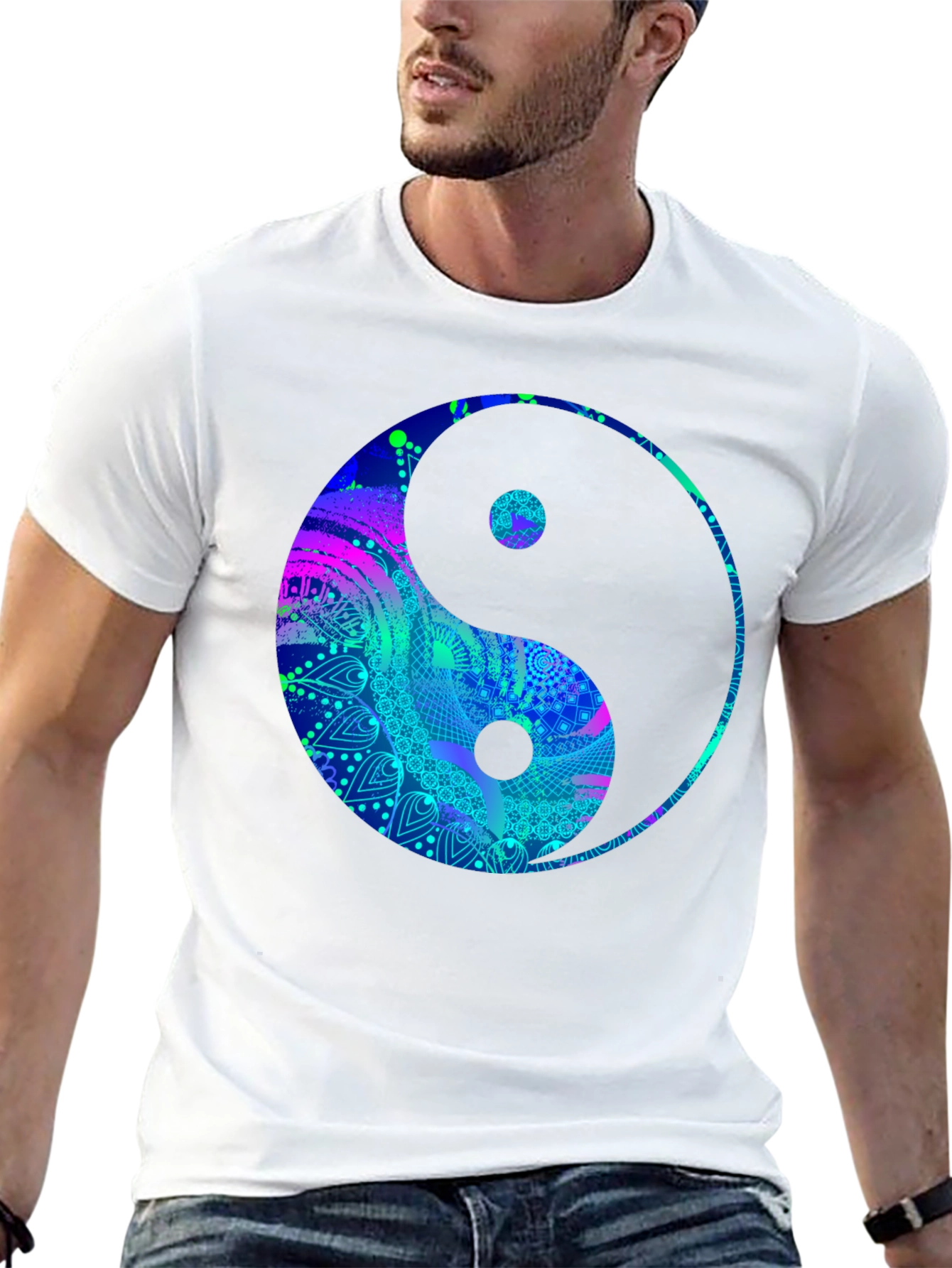 Yin Yang Graphic Tee - Mens Black T-Shirt