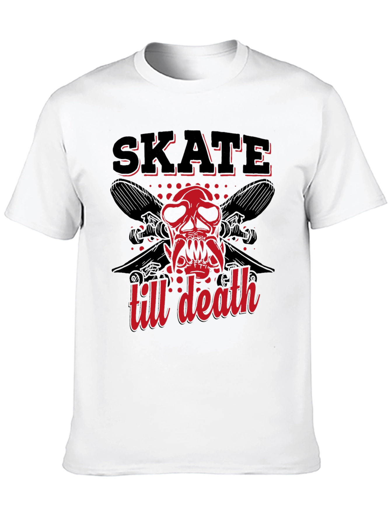 Skate Till Death Graphic Tee - Black