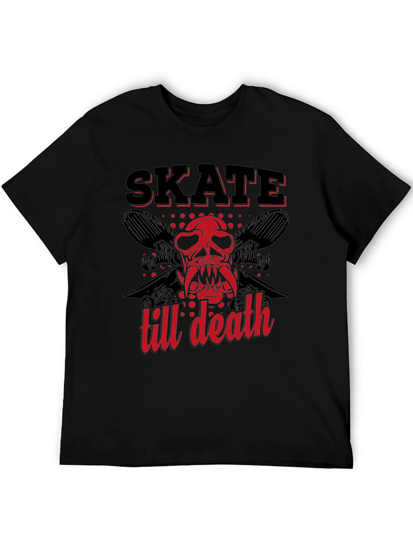 Skate Till Death Graphic Tee - Black