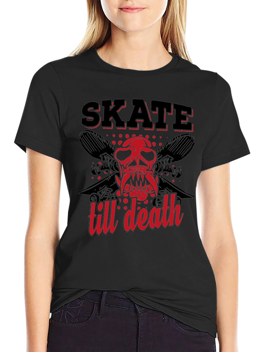 Skate Till Death Graphic Tee - Black