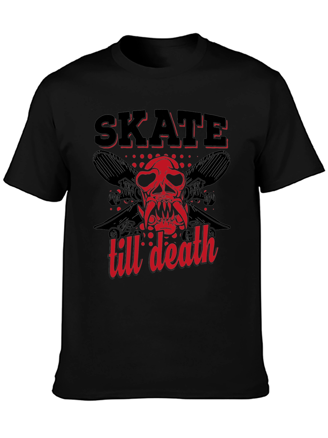 Skate Till Death Graphic Tee - Black