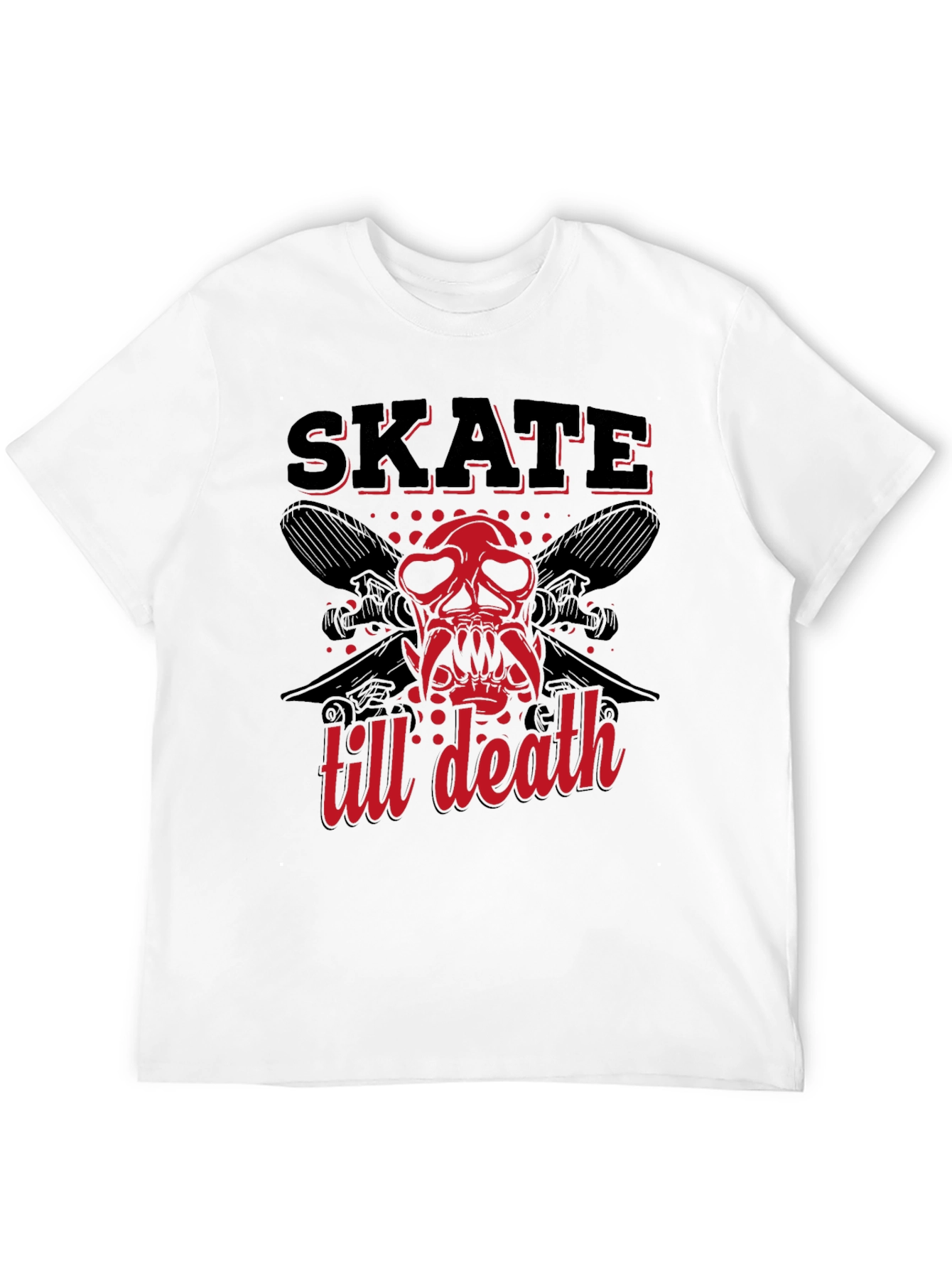 Skate Till Death Graphic Tee - Black