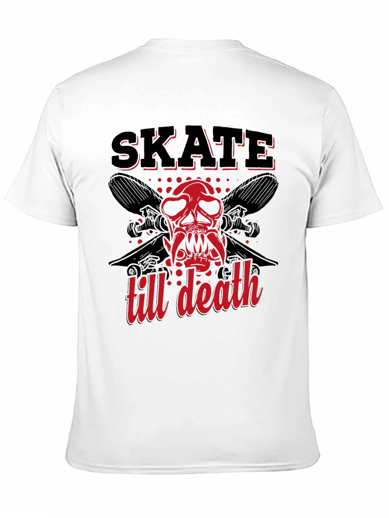 Skate Till Death Graphic Tee - Black