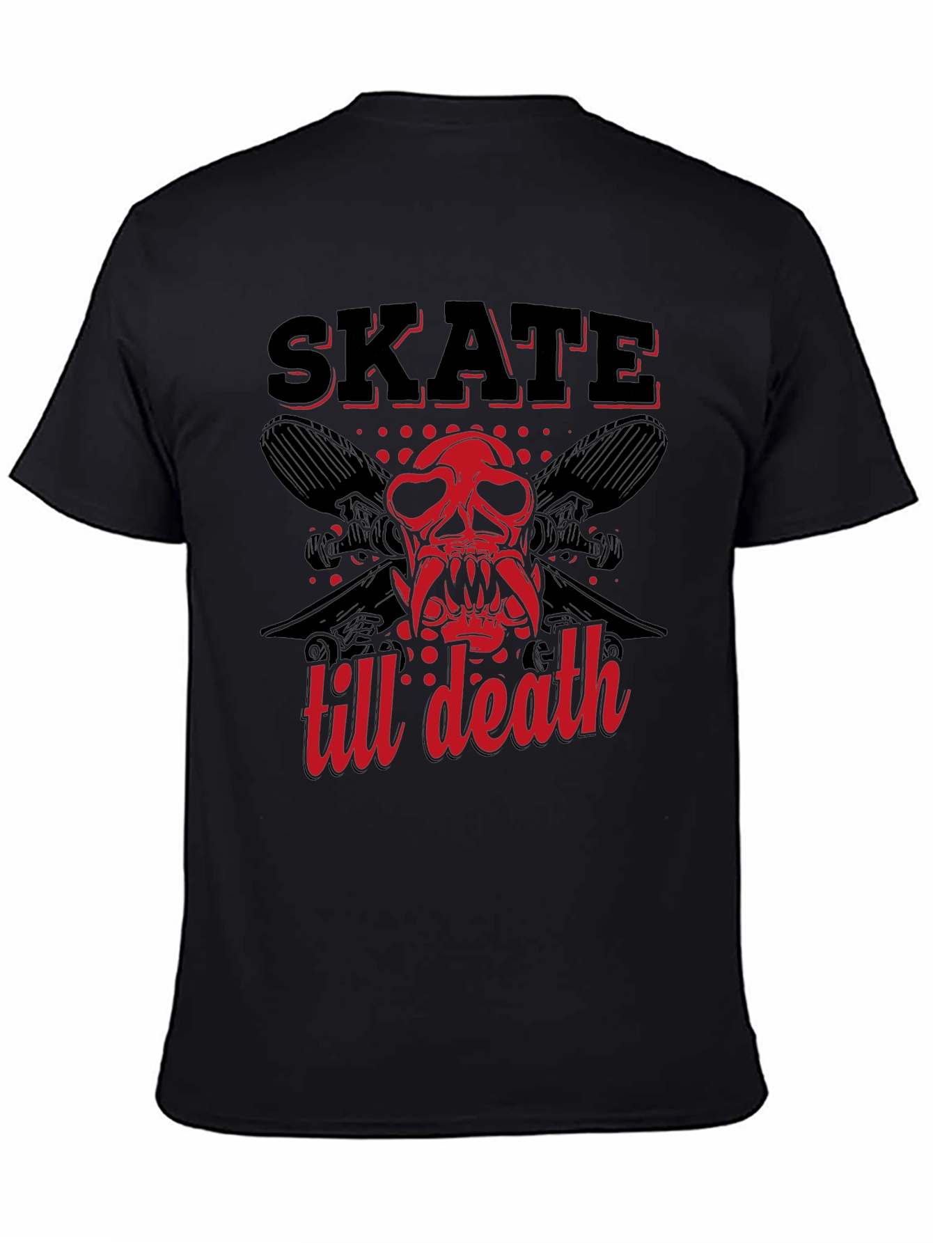 Skate Till Death Graphic Tee - Black