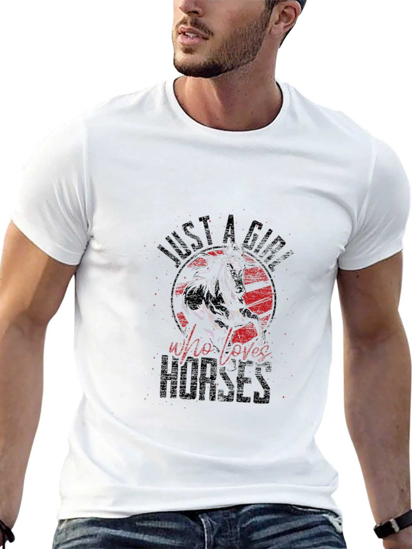 Just a Girl Who Loves Horses Graphic Tee