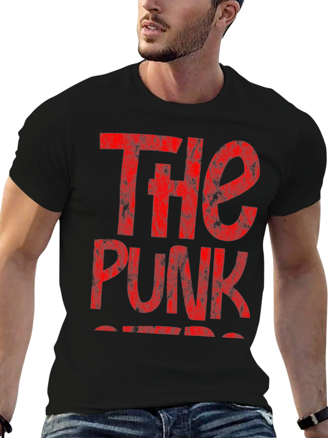 The Punk T-Shirt - Distressed Red Print