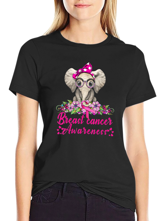Elephant Breast Cancer Awareness T-Shirt