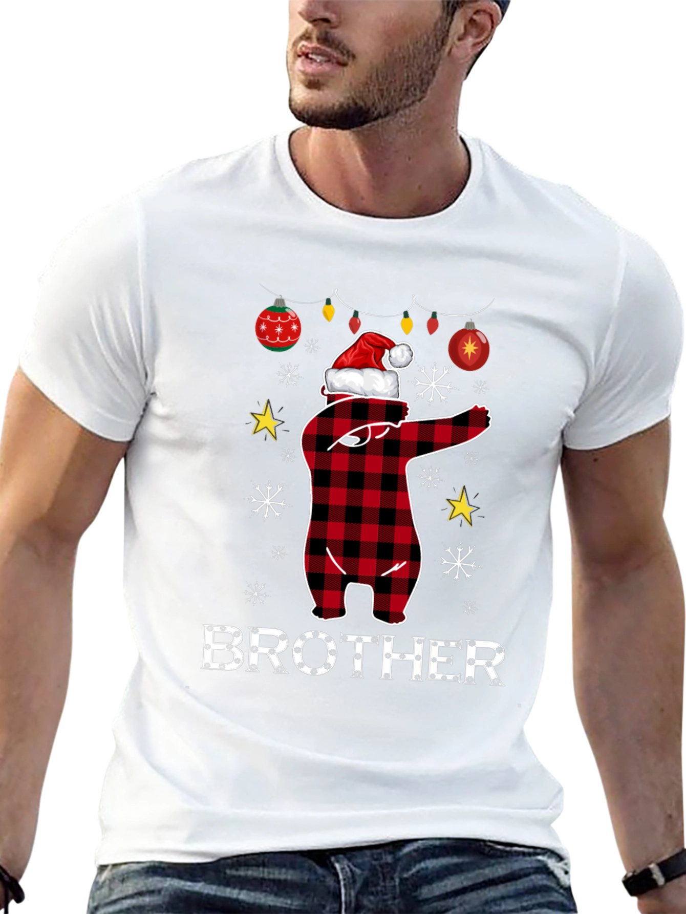 Brother Christmas Bear Dab T-Shirt