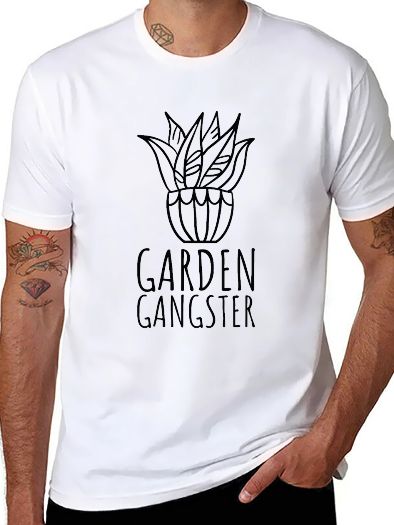 Garden Gangster Black T-Shirt - Urban Gardener Style