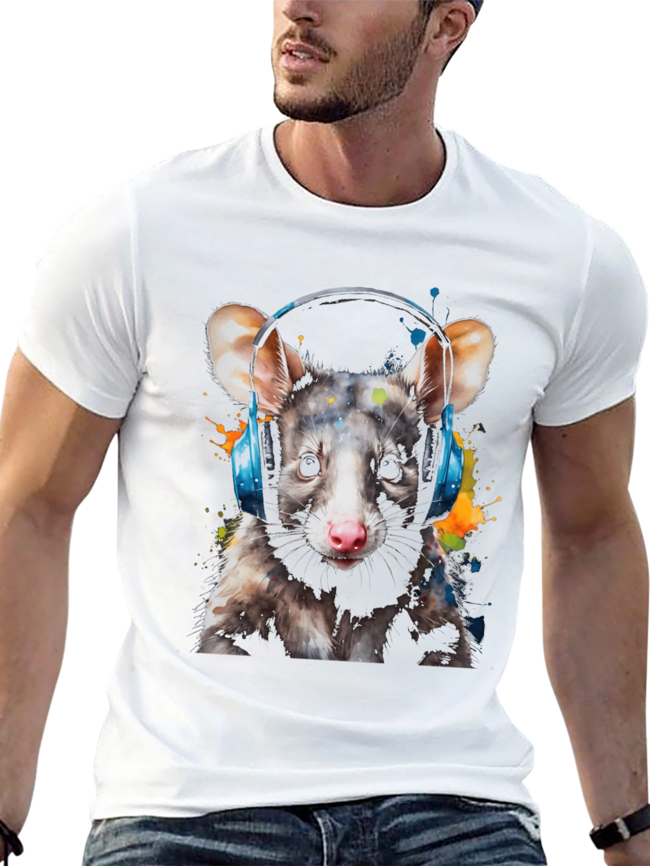 Opossum DJ Graphic Tee - Black