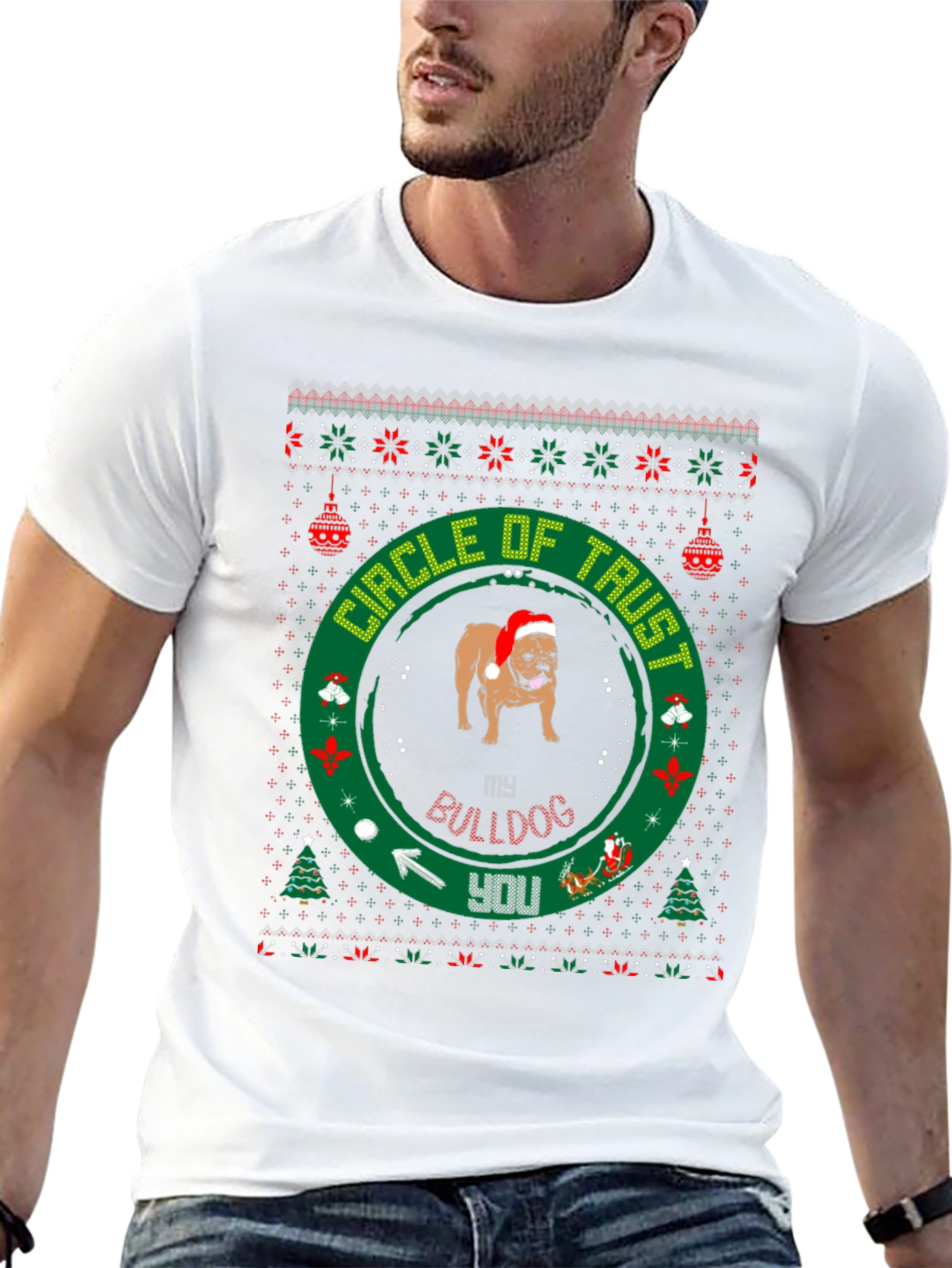 Circle of Trust Bulldog Christmas T-Shirt