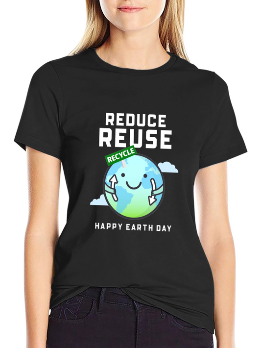 Eco-Friendly Reduce Reuse Earth Day T-Shirt