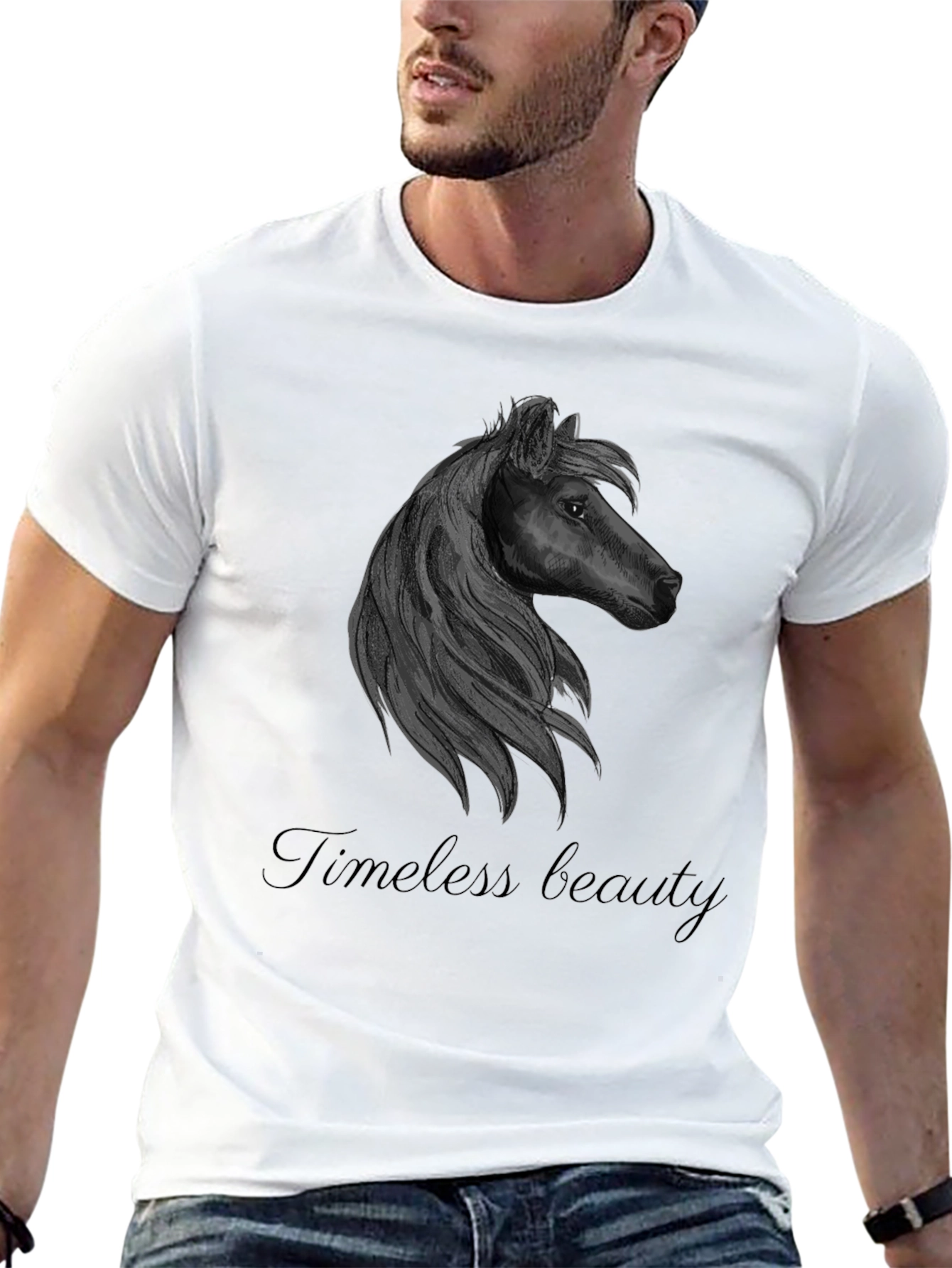 Timeless Beauty Horse Graphic T-Shirt