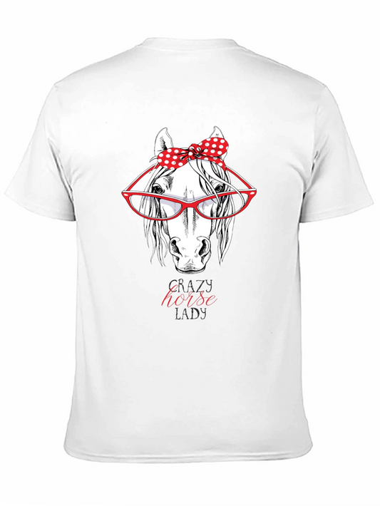 Crazy Horse Lady T-Shirt - Cute Animal Graphic Tee