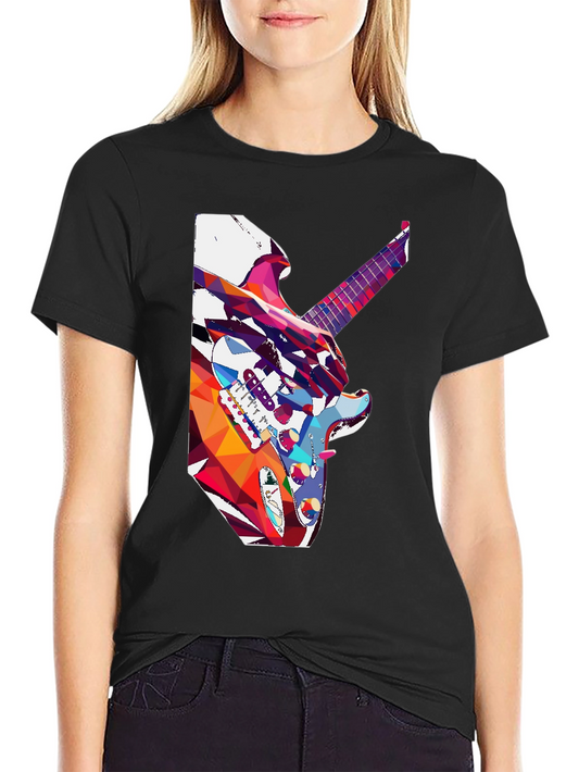 Abstract Guitar Graphic Tee - Music Lovers T-Shirt