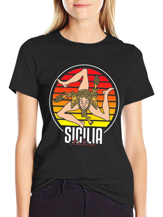 Sicilia Italia T-Shirt - Trinacria Symbol