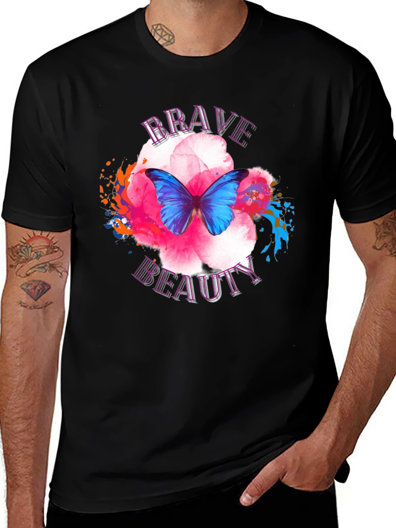 Brave Beauty Butterfly Graphic T-Shirt