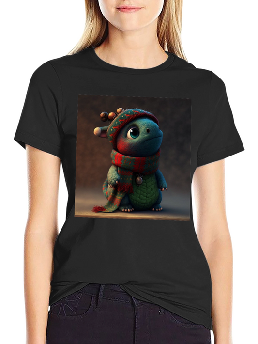 Festive Dino Tee: Cute Holiday Dragon Shirt