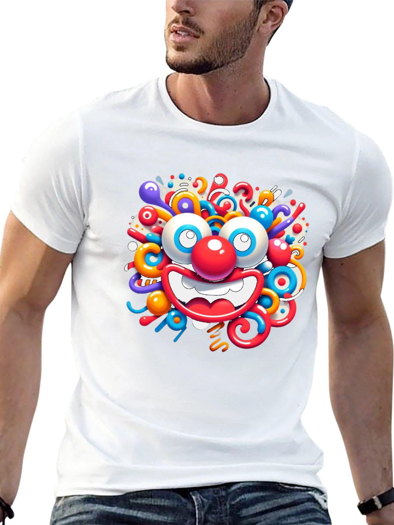 Fun Clown Graphic Tee - Quirky Unisex T-Shirt