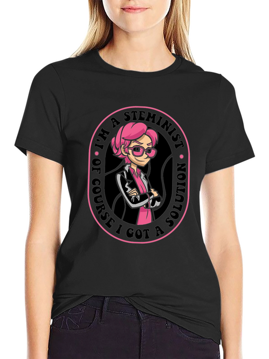 STEMinist T-Shirt - Black Cotton Blend Tee