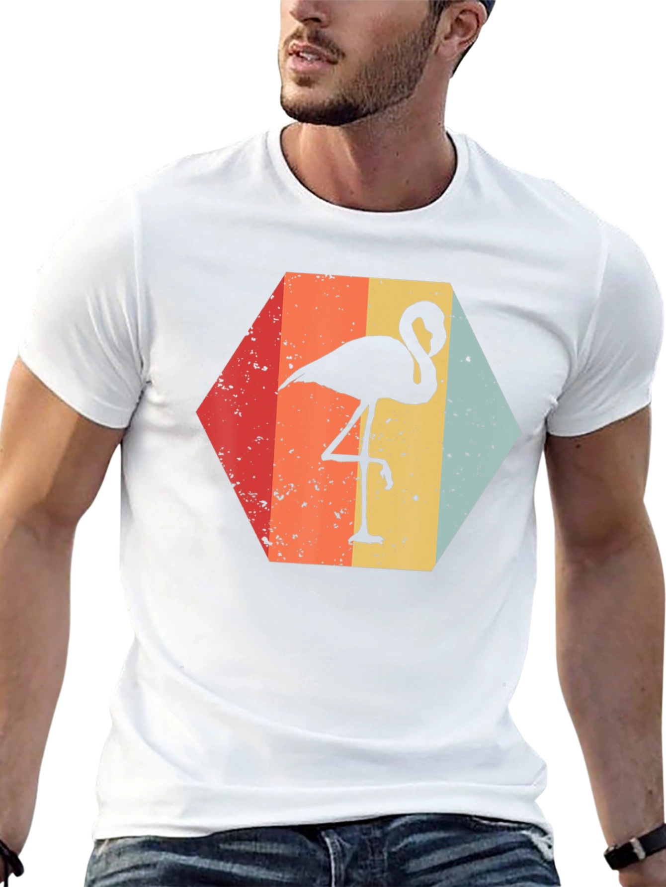 Retro Flamingo T-Shirt - Unique Graphic Tee