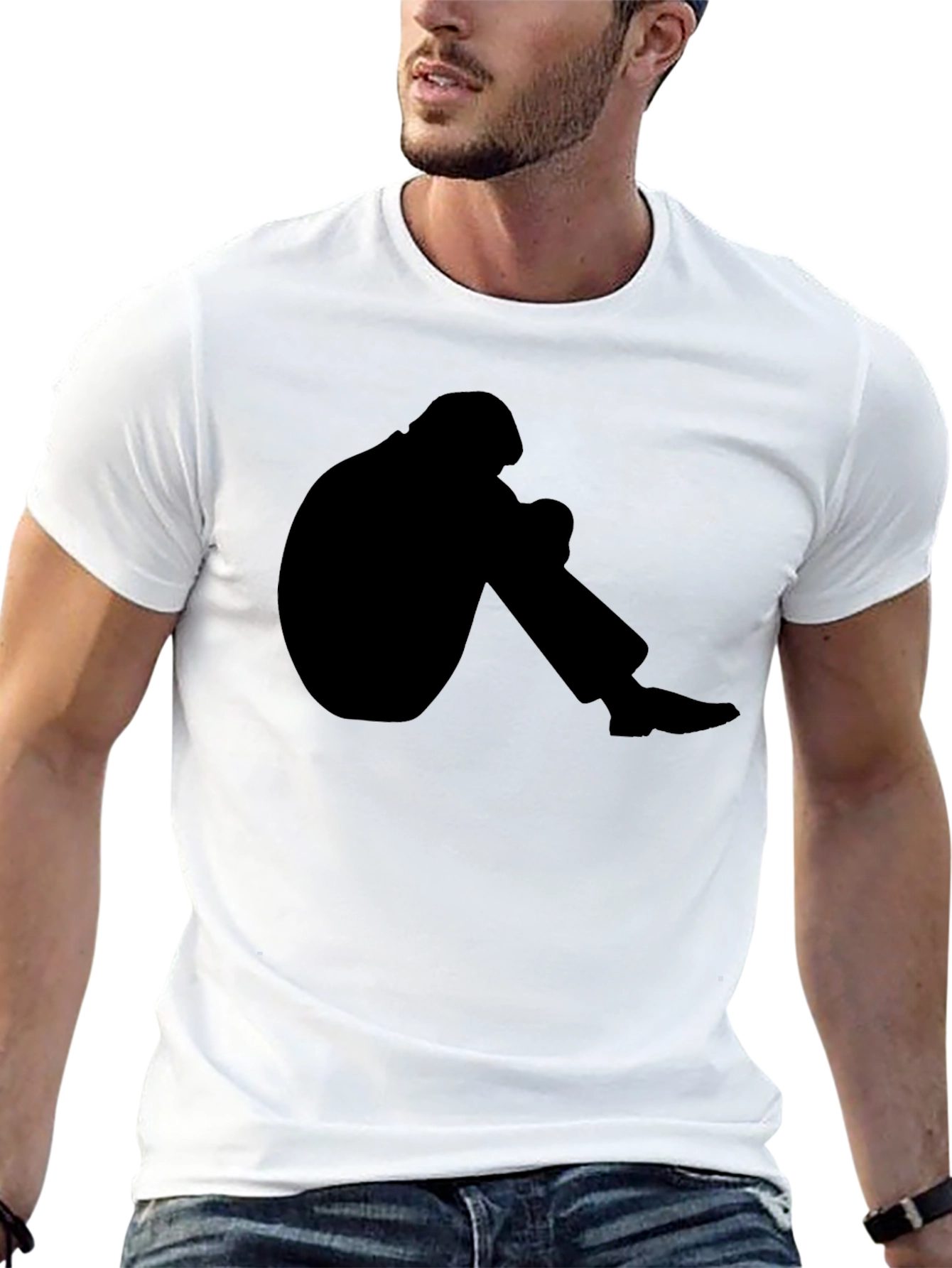 Silhouette Graphic Tee - Mens Black T-Shirt