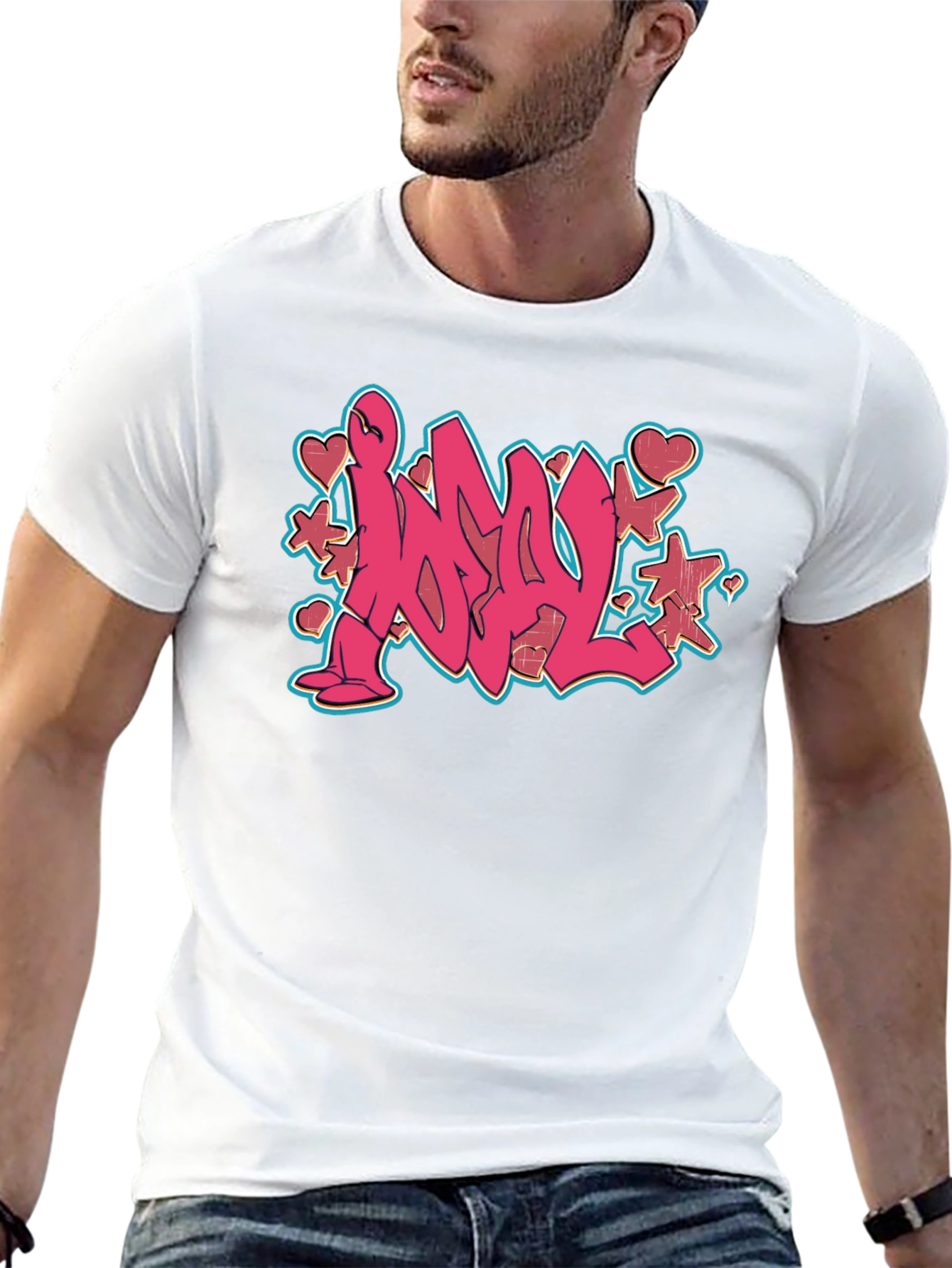 Graffiti Style Black T-Shirt