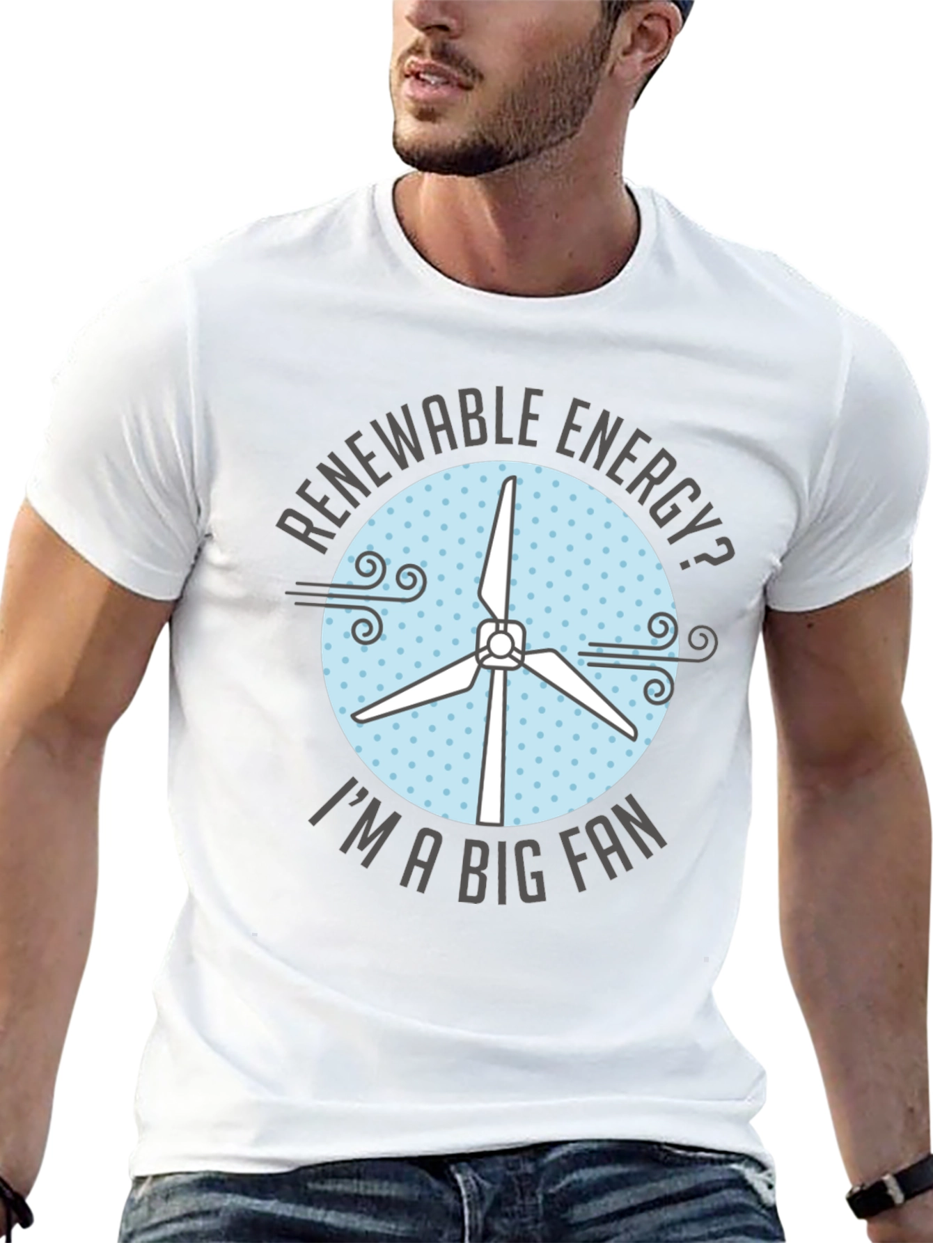 Renewable Energy Fan T-Shirt - Eco-Friendly Design