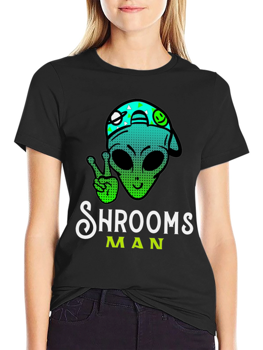 Shrooms Man Alien Graphic Tee