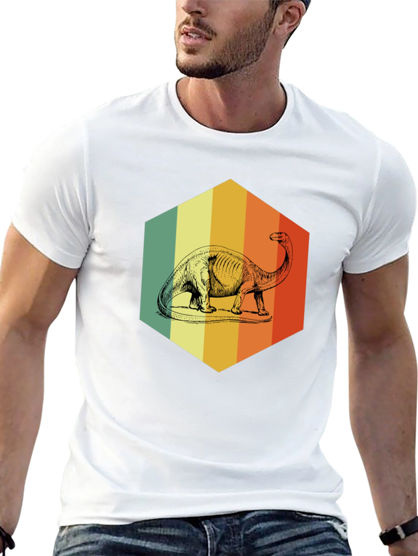 Retro Dinosaur Graphic T-Shirt