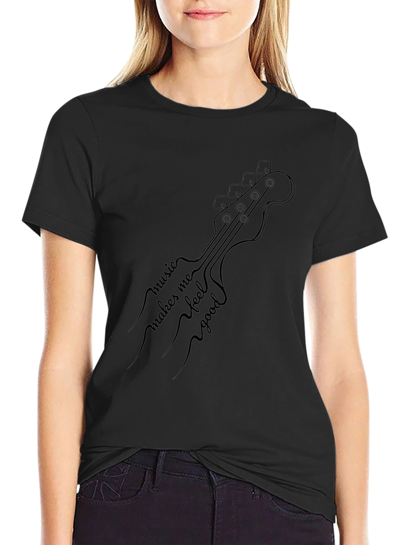 Music Makes Me Feel Good Guitar T-Shirt