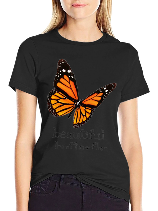 Butterfly Graphic Tee - Stylish Mens Black T-Shirt