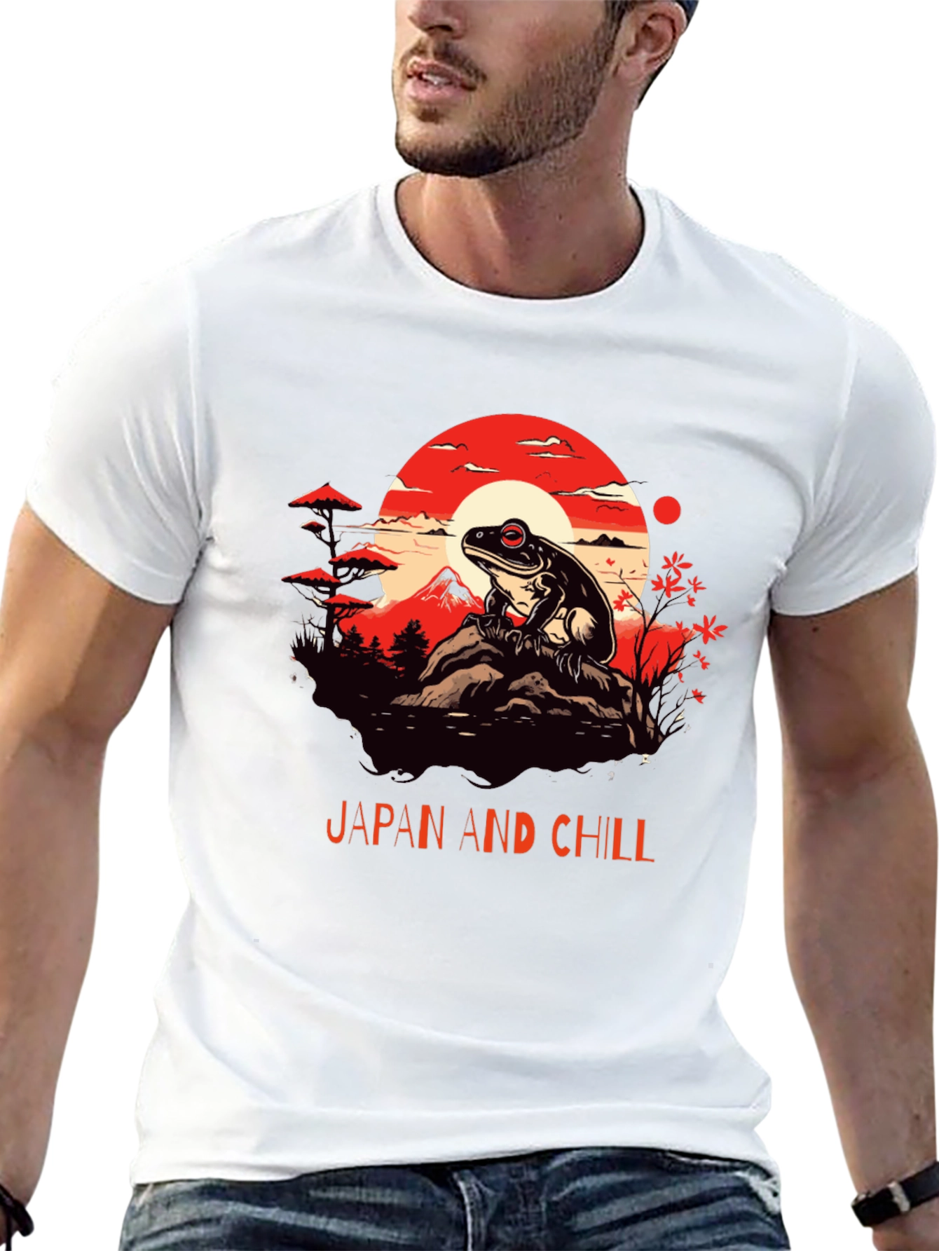 Japan and Chill Frog Graphic Tee