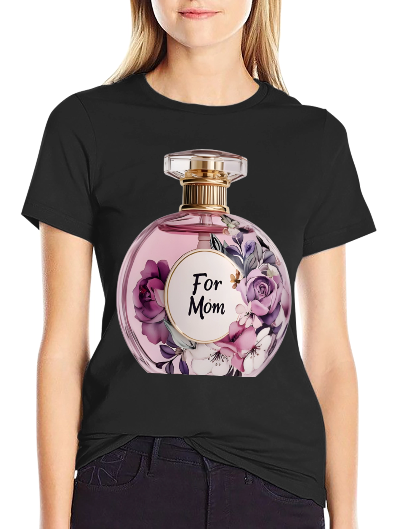 Floral Perfume For Mom Graphic T-Shirt
