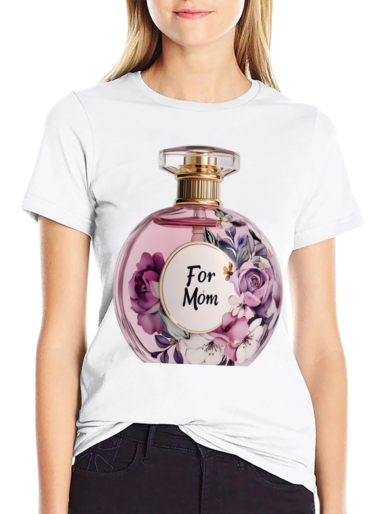 Floral Perfume For Mom Graphic T-Shirt