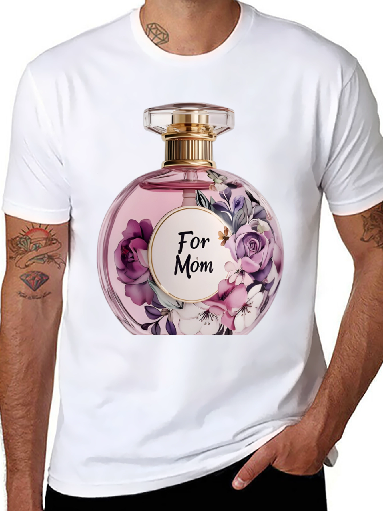 Floral Perfume For Mom Graphic T-Shirt