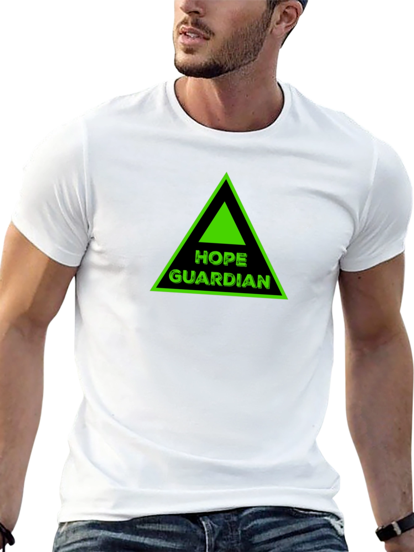 Hope Guardian Graphic Tee - Black Cotton T-Shirt