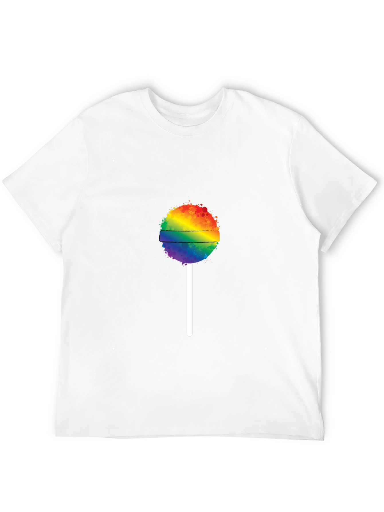 Rainbow Lollipop Graphic Tee - Black