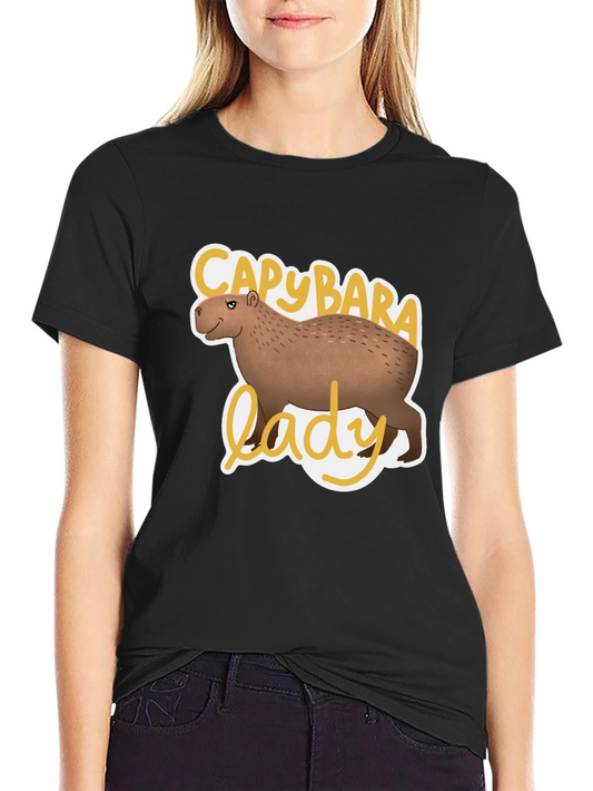 Capybara Lady Graphic T-Shirt