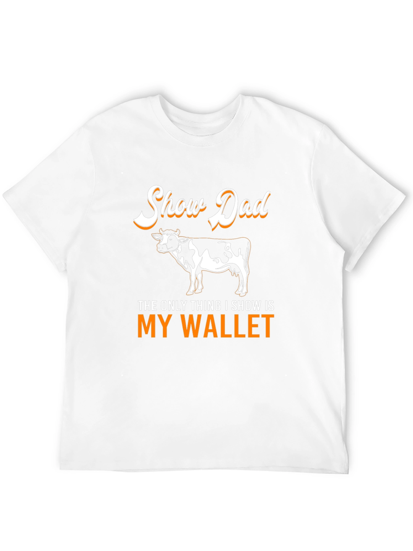Show Dad Cow Graphic T-Shirt - Black