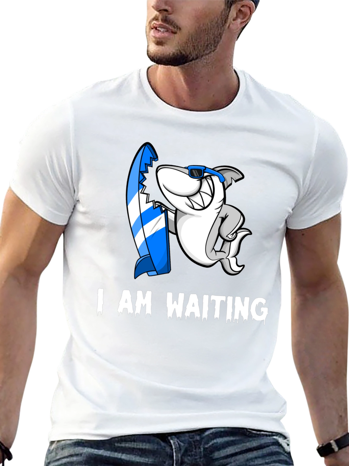 I Am Waiting Shark Graphic T-Shirt