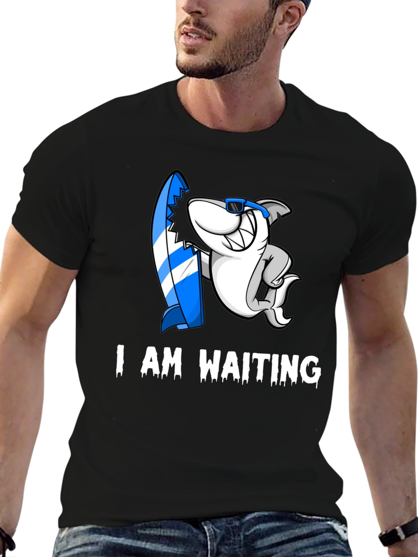 I Am Waiting Shark Graphic T-Shirt