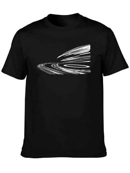 Abstract Graphic Tee - Modern Black T-Shirt