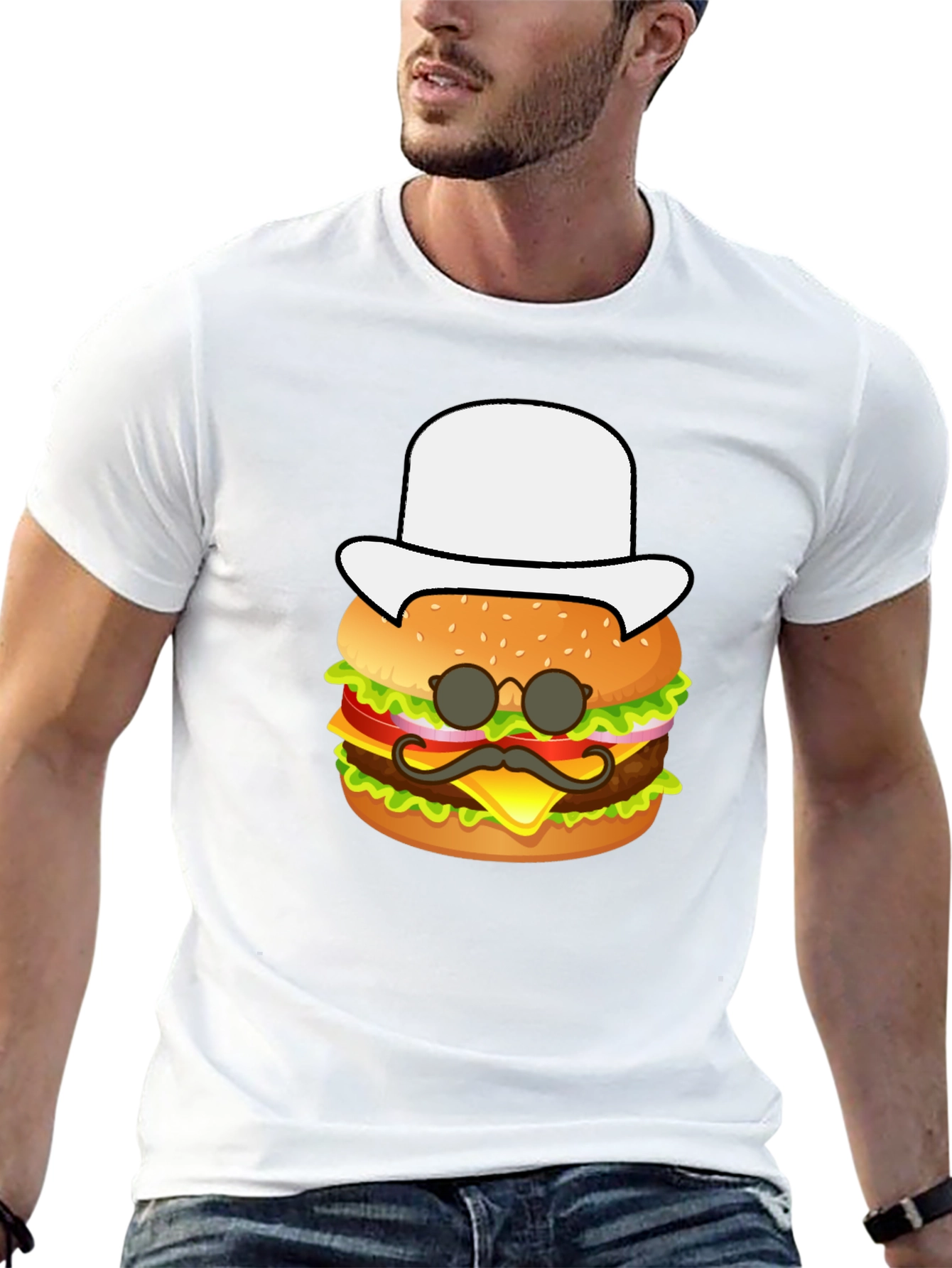 Burger Graphic Tee - Funny Food Shirt