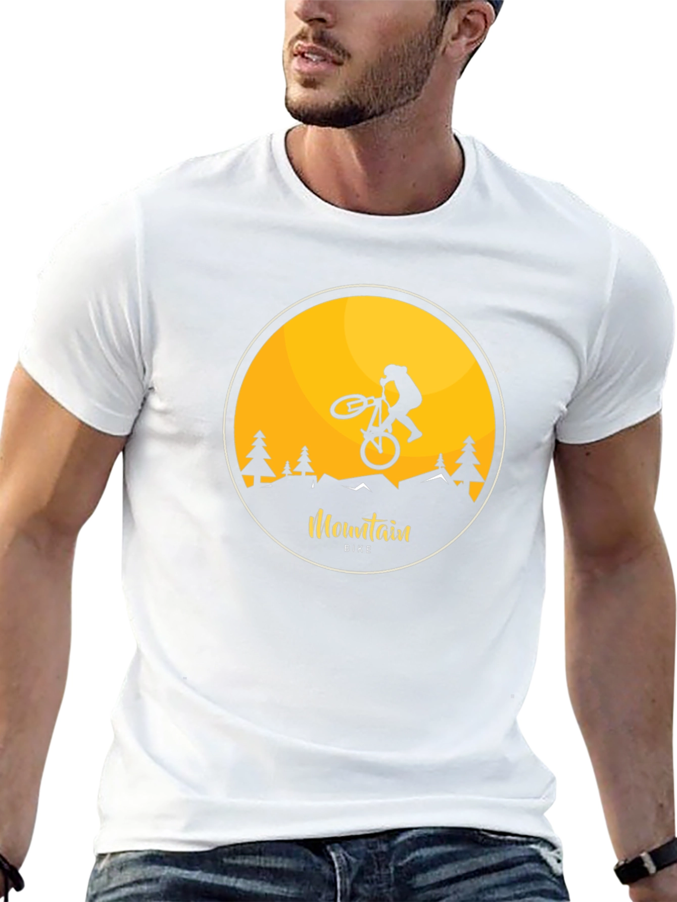 Mountain Bike Graphic T-Shirt - Black Cotton Tee