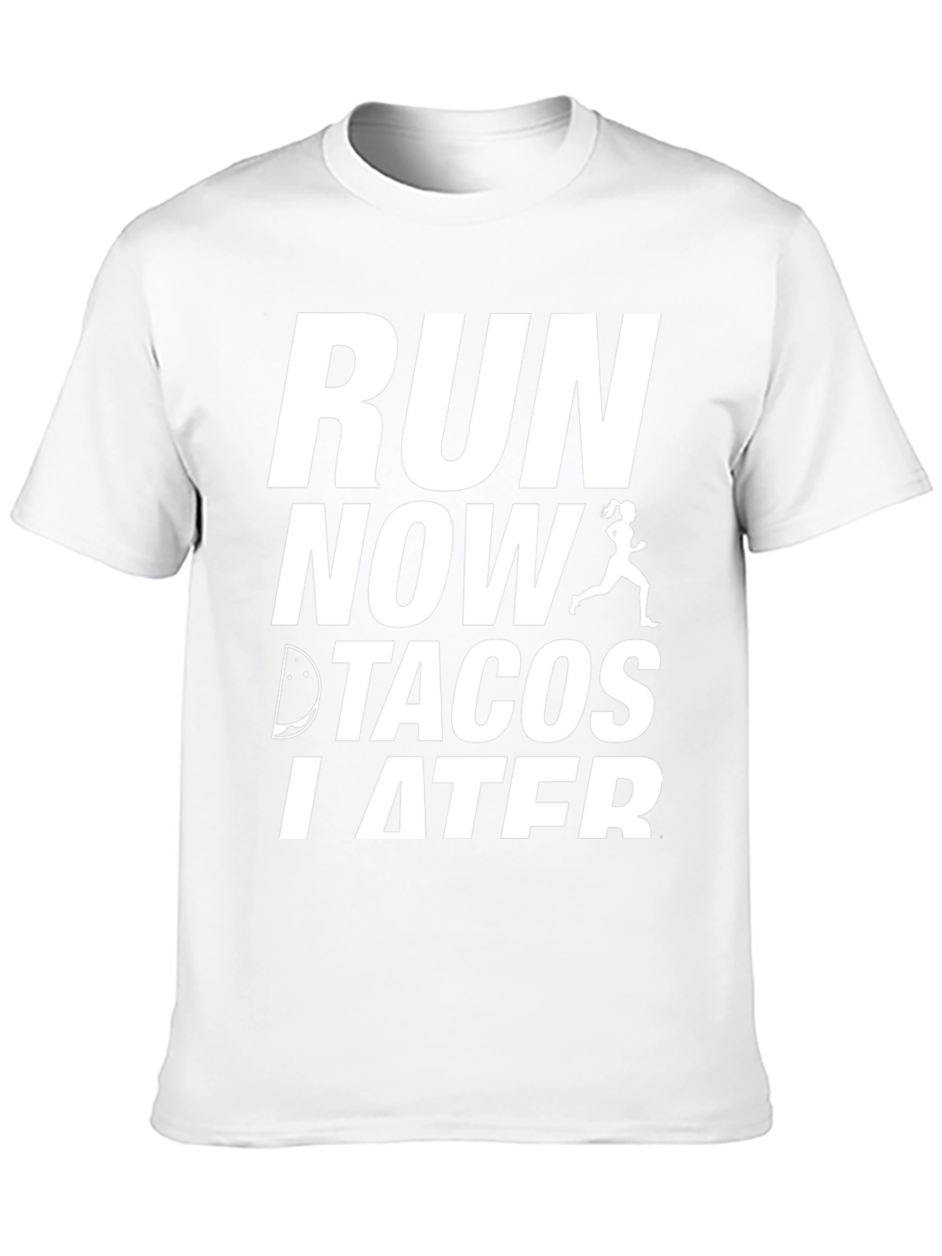 Run Now Tacos Later Black Graphic Tee