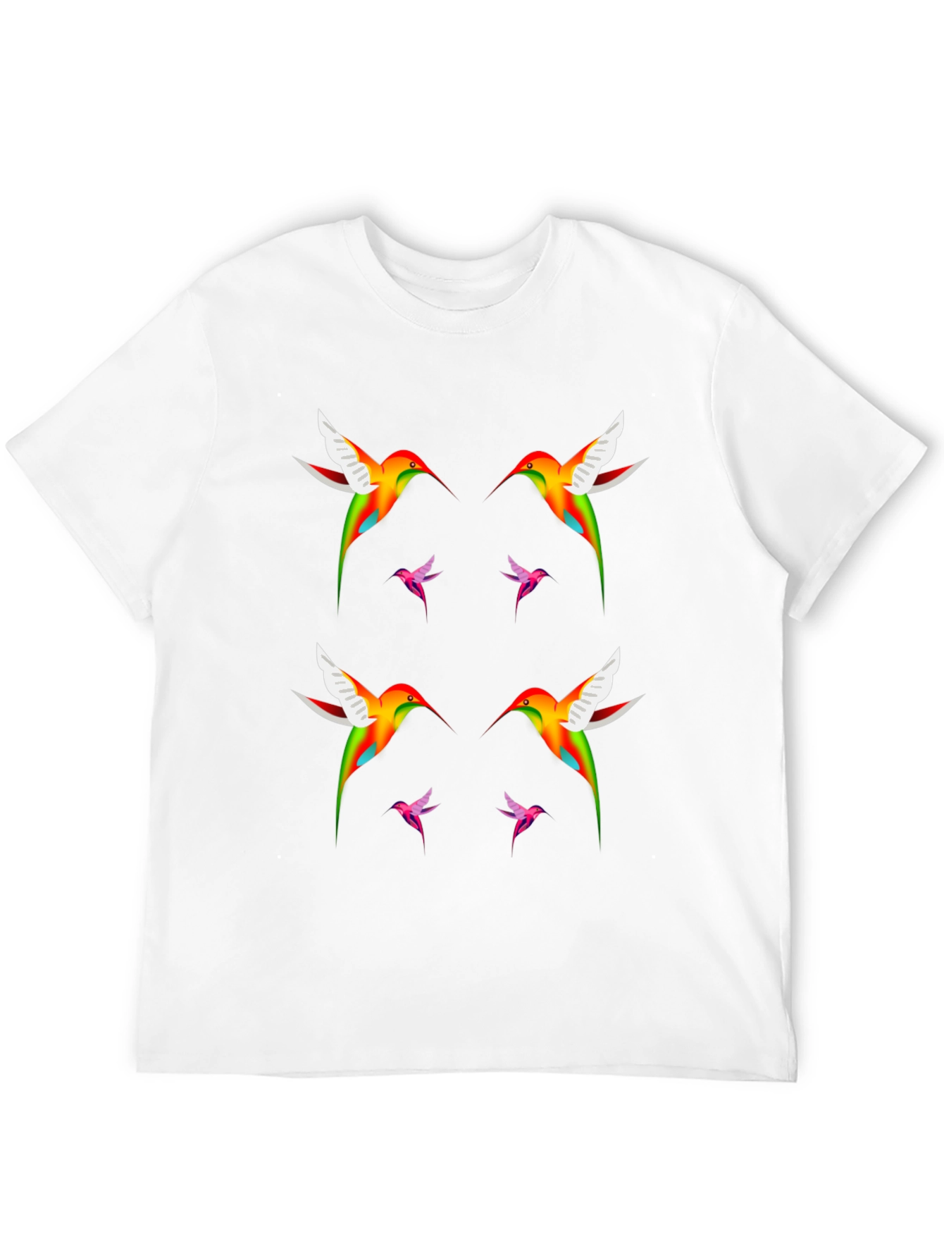 Hummingbird Print Black T-Shirt