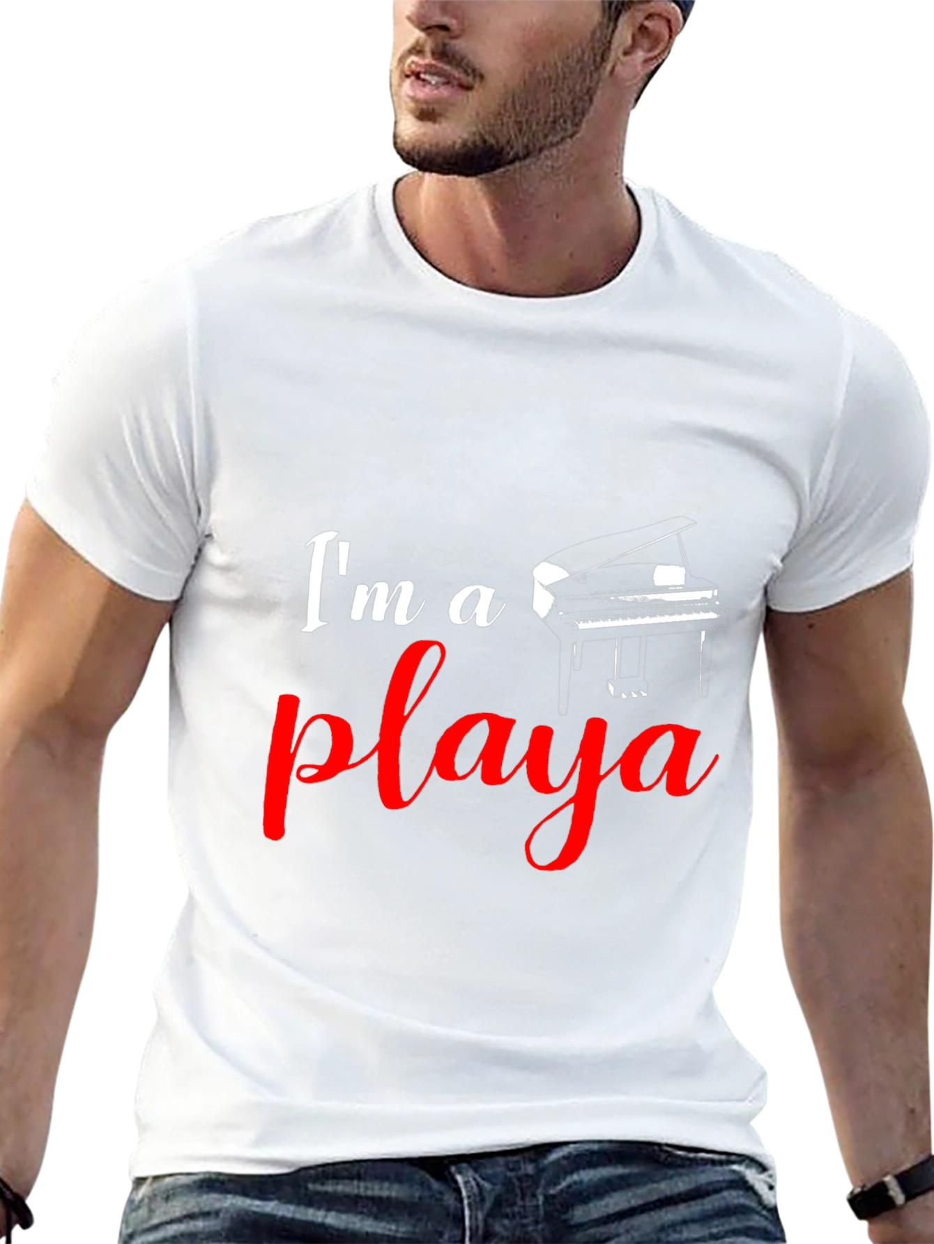 Im A Playa Piano Player Black T-Shirt