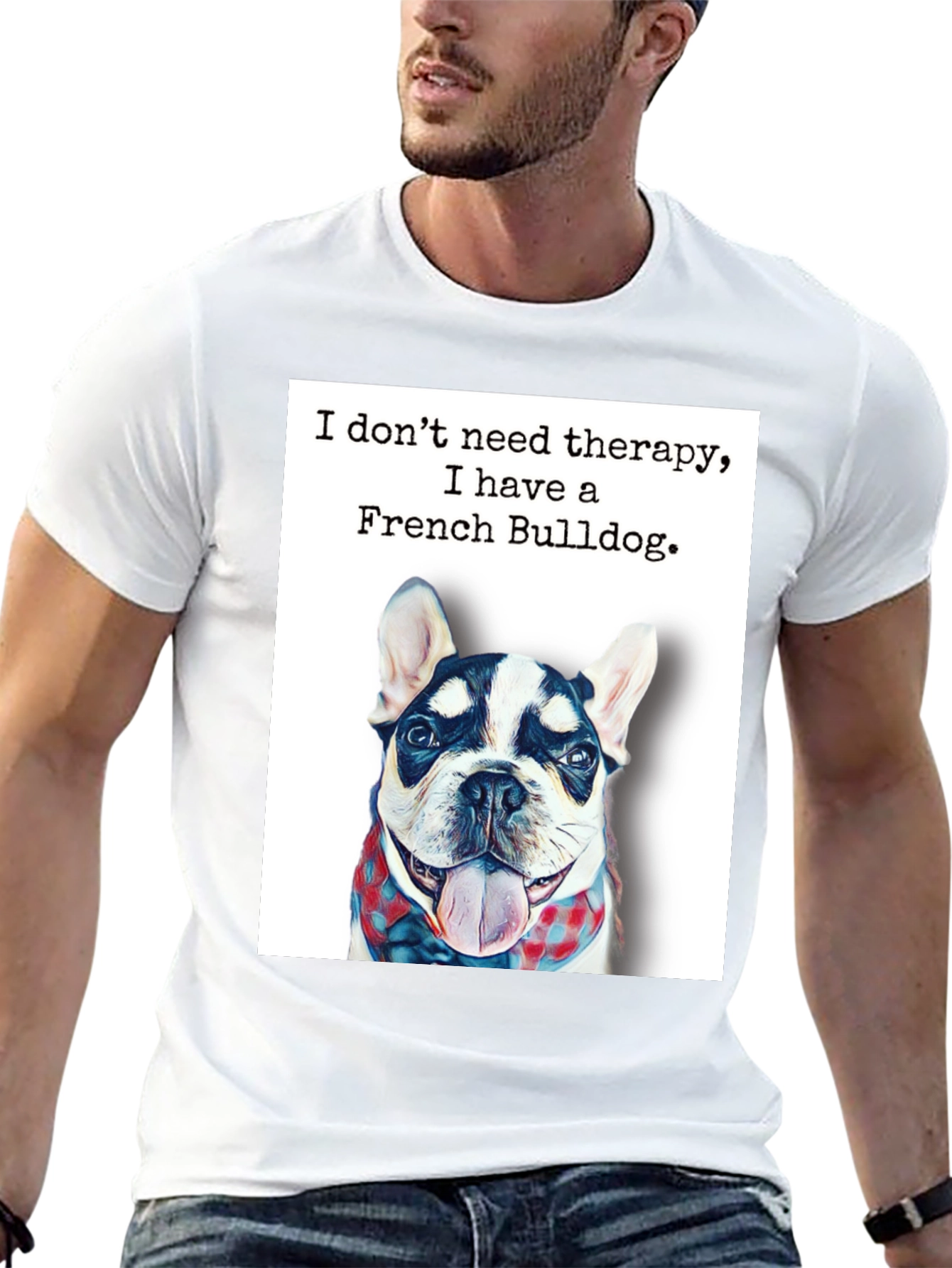 French Bulldog Therapy T-Shirt - Cute Dog Lover Tee