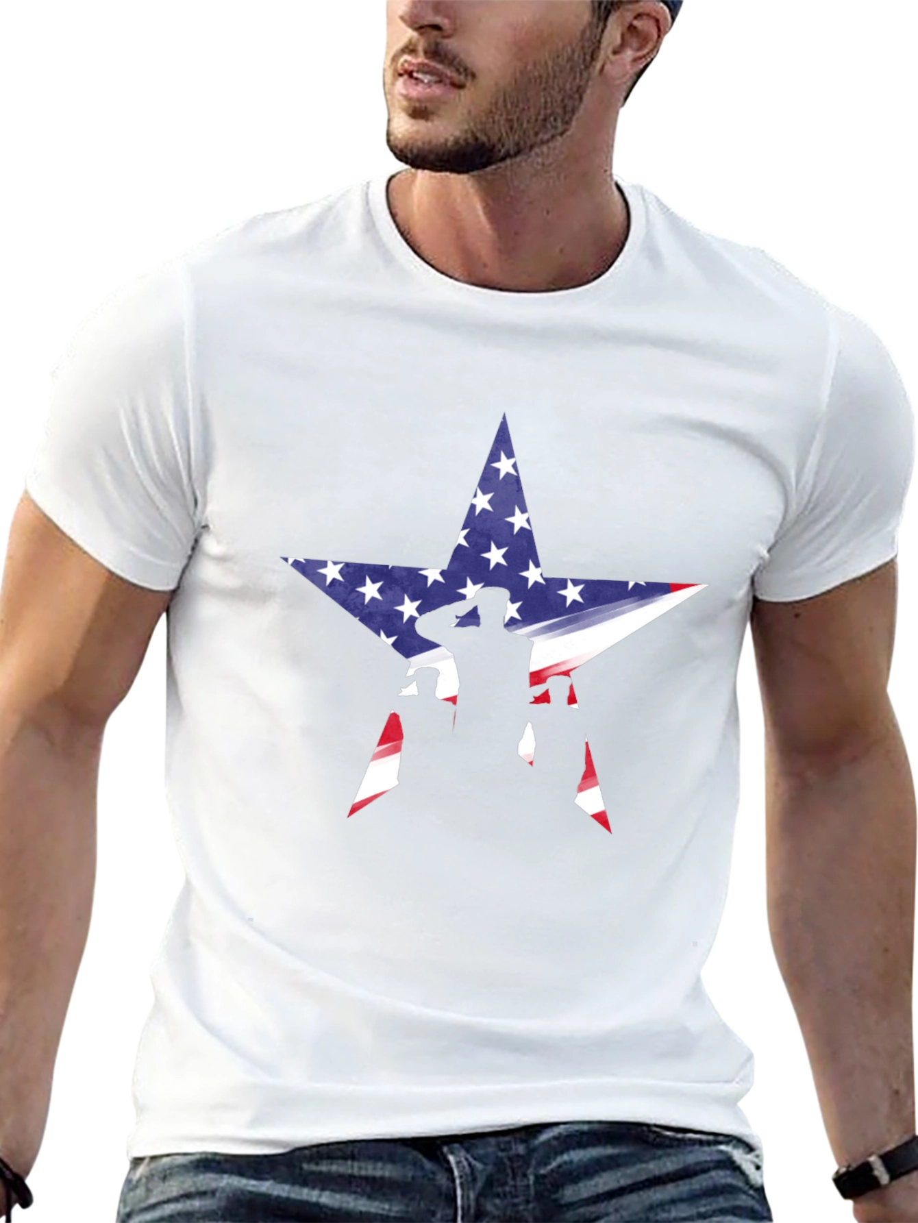 Patriotic Star Graphic T-Shirt